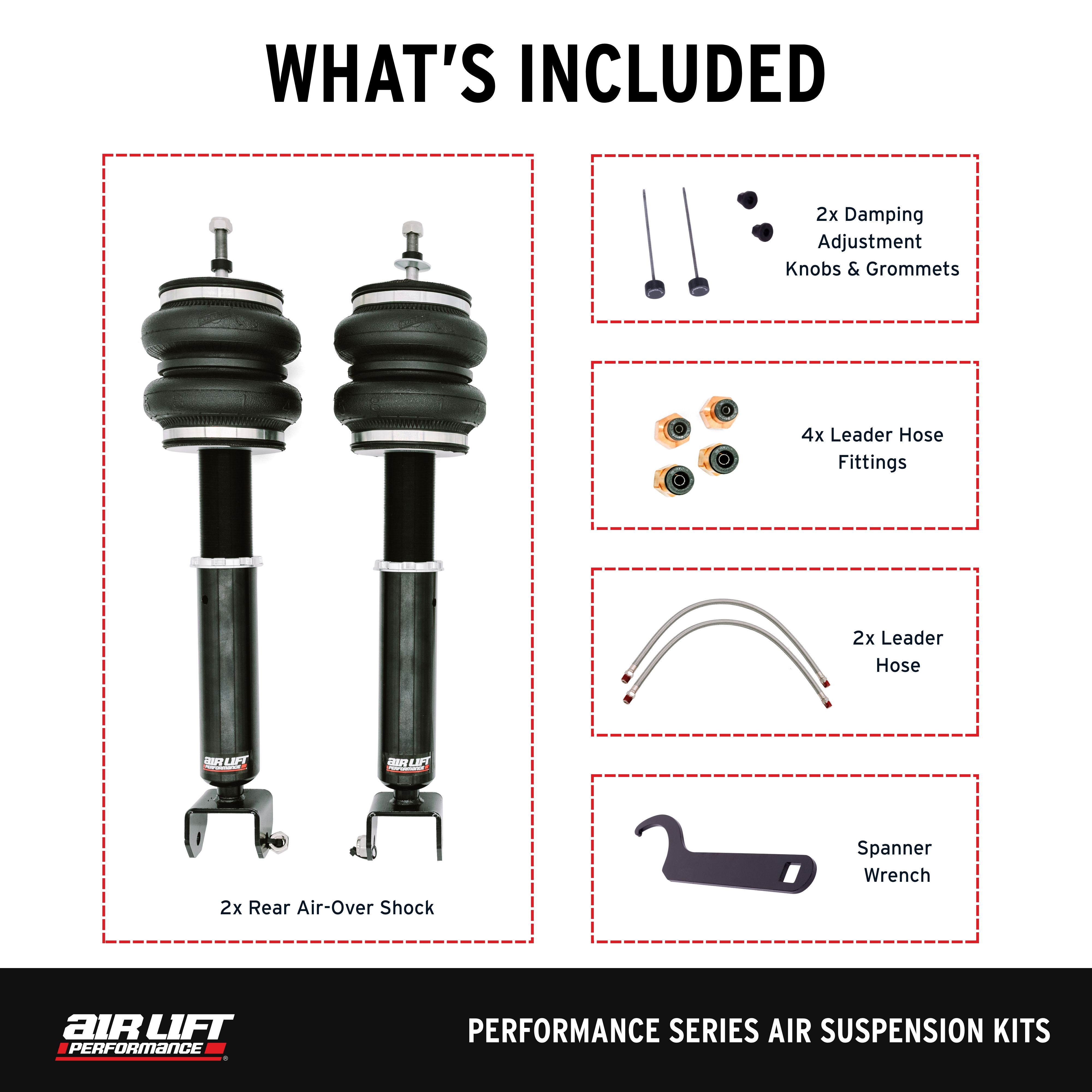 Air Lift Performance 76511 Air Lift Performance Rear Air Spring Suspension Kit
